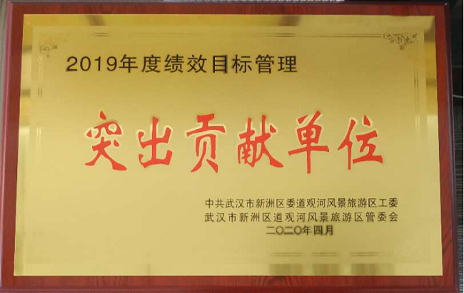 喜讯!公司荣获“2019年度绩效目标突出贡献单位”