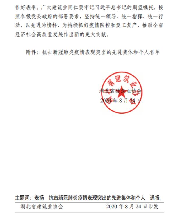 喜讯!我司荣获2020武汉民营企业100 强称号